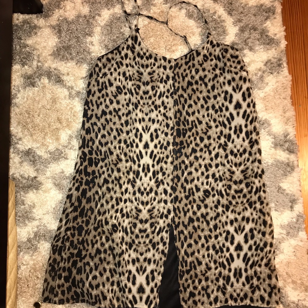 Leopard Print Dress with Slit